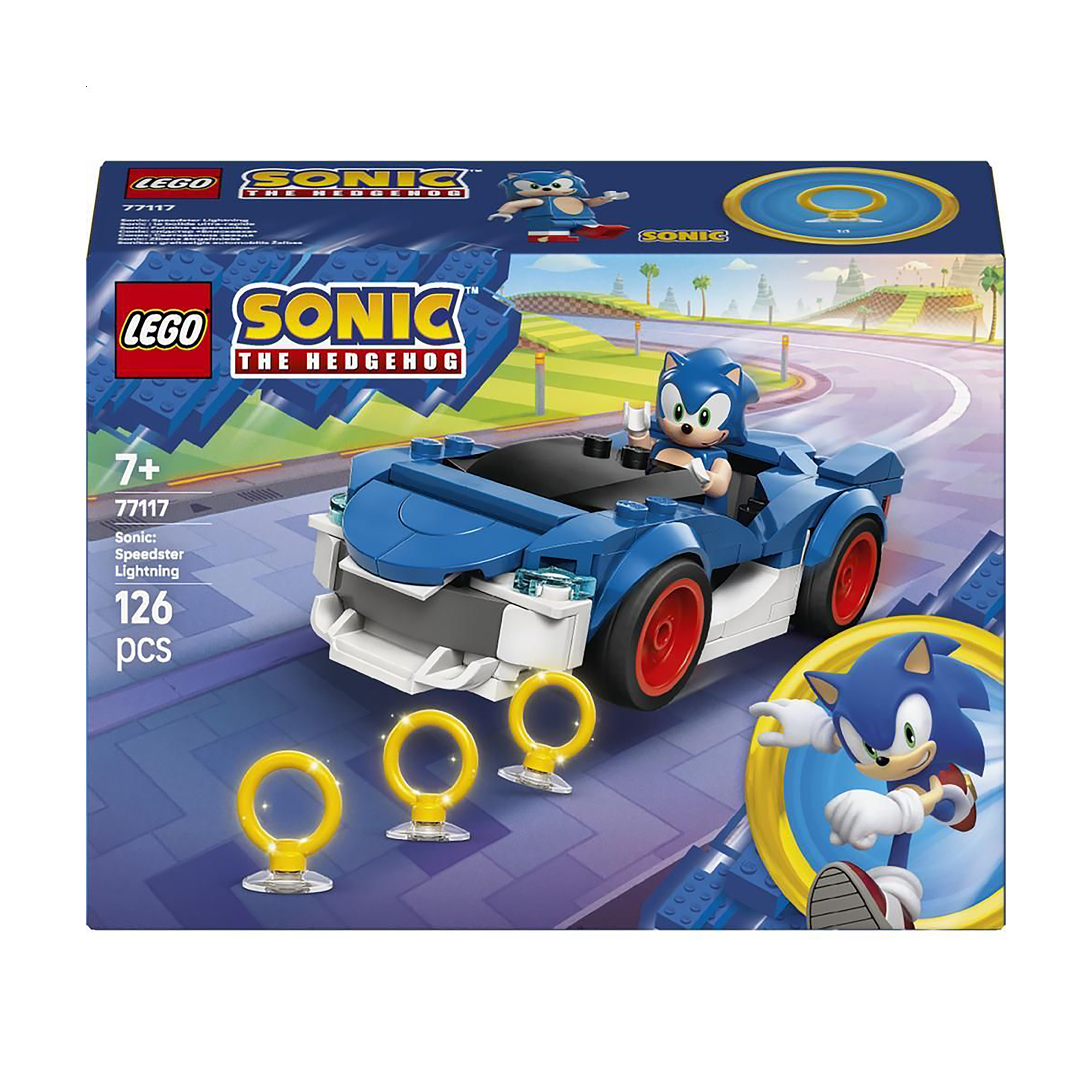 Конструктор LEGO Sonic Сонік: спідстер Блискавка, 126 деталей, від 7 років (77117)